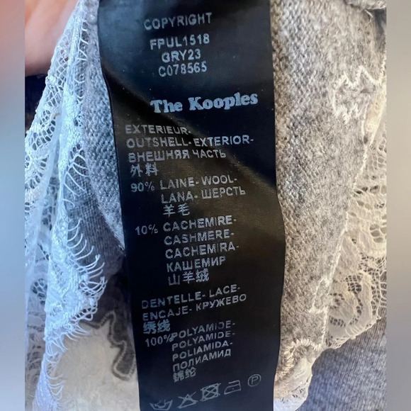 The Kooples Lace-Trimmed Wool & Cashmere Sweater - Picture 8 of 9